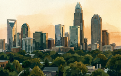 Charlotte, North Carolina uptown skyline