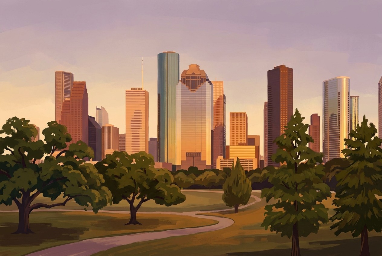 Houston, Texas downtown skyline
